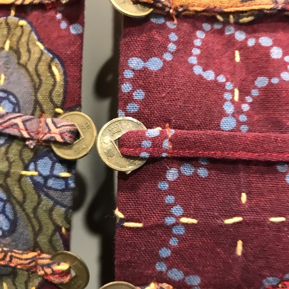 Red patterned and hand stitched jacket - Picture 5 of 8